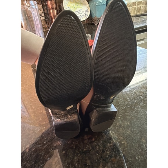 Pocono Western Girls Pink And White Cowboy Boots Sz 3.5 Pointed Toe Rodeo Countr - Picture 7 of 8